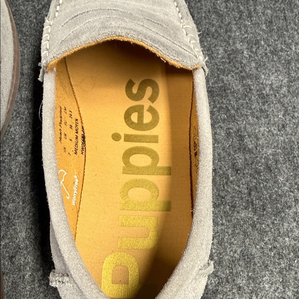 Hush Puppies Soft Gray Suede Loafers - Picture 9 of 13